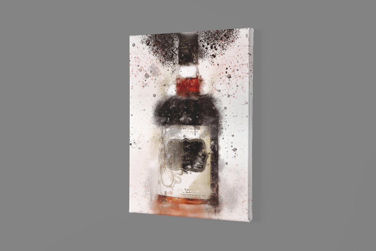 Choose your favourite rum bottle and mount it on the wall for a cool addition to your home bar or mancave.
#rumlover #rumgift #rum #alcoholwallart #liquor #splatterart #wallartprints #FramedWallArt #earlybiz #ukart