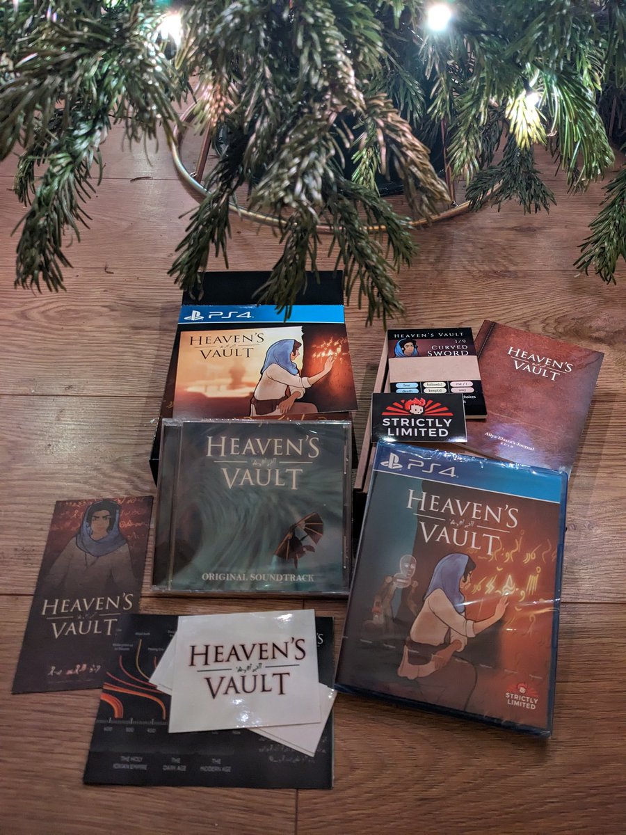 Almost 4 (?!) years now since release and I can finally hold <a href="/HeavensVault/">Heaven's Vault</a> in my actual real life hands - with bonus goodies! -  thanks to <a href="/RealStrictlyLTD/">Strictly Limited Games</a> . Never gets old 🥰