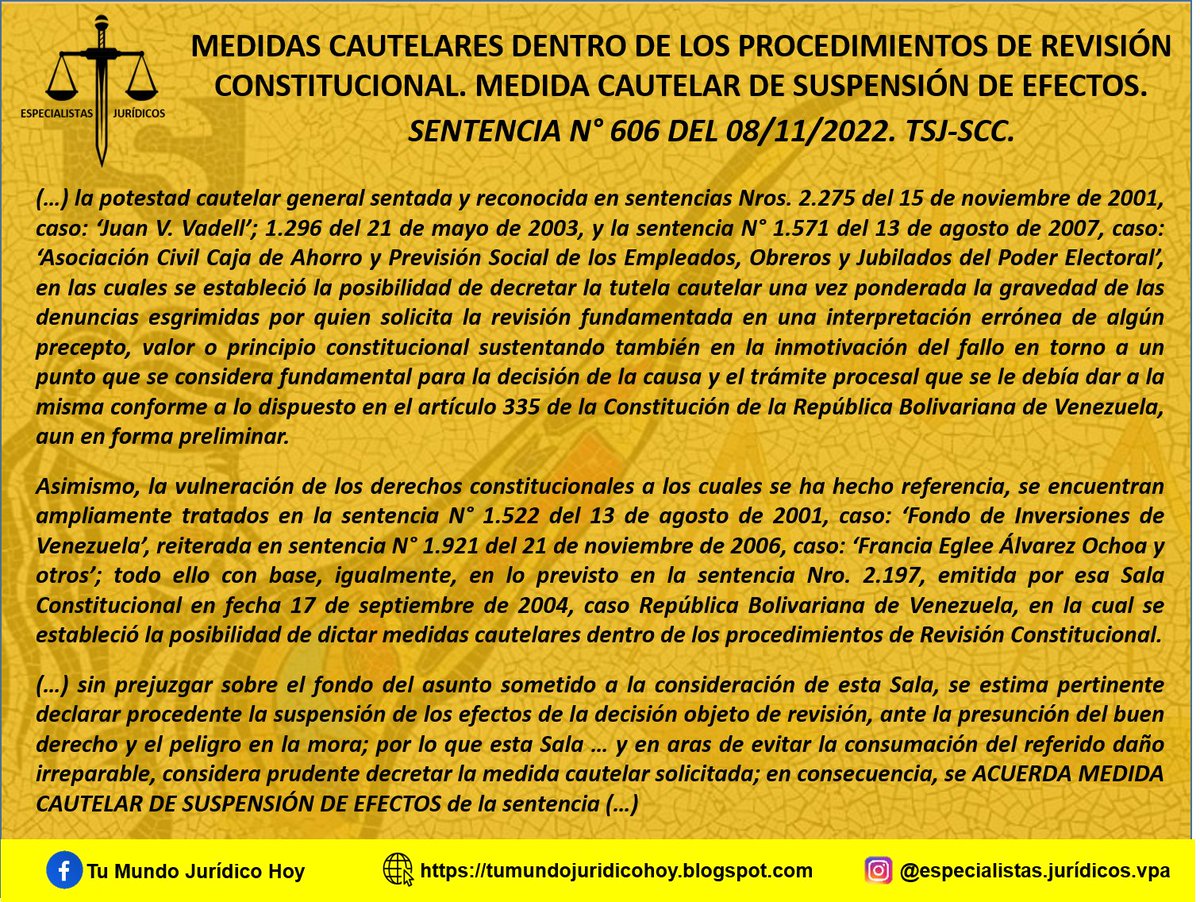 Furiamax's tweet photo. Sentencia N° 1187 del 14/12/2022. TSJ-SC. Medidas Cautelares Dentro de Los Procedimientos de Revisión Constitucional. Medida Cautelar de Suspensión de Efectos. 
https://t.co/IFPJwpZNA6 https://t.co/XI8BkU4t91