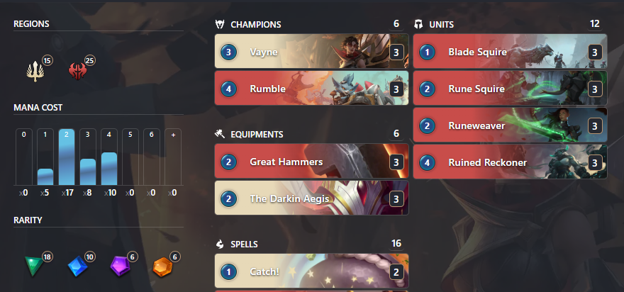 PLEASE tell me someone has already dubbed this Rumble deck 'Tumble My Rumble' or something similar....if not, I'm severely disappointed in the LoR community right now.