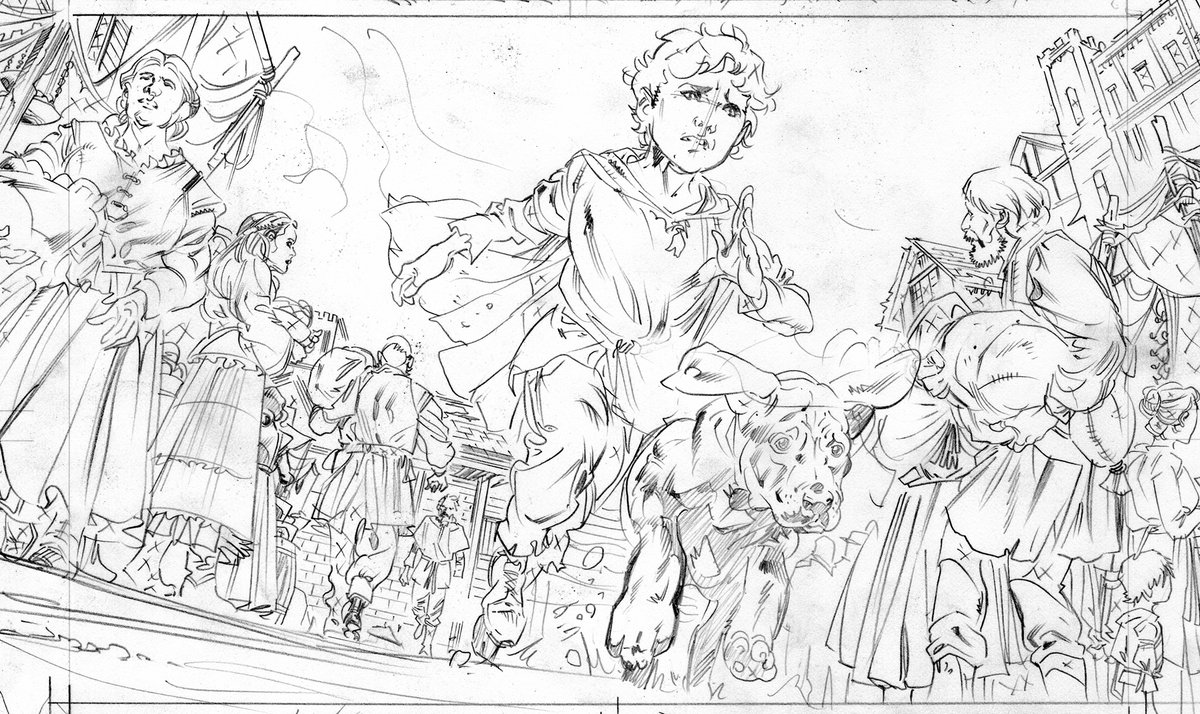 funrama's tweet photo. Pencils for Assassin's Apprentice #2. I didn't realize Issue 2 is so soon. Available in stores this week. @DarkHorseComics @robinhobb @Jody_Houser https://t.co/53yUBSk2xw