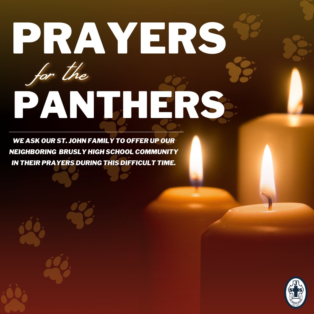 SJS_Eagles's tweet photo. We would like to express our condolences for the losses of Maggie Dunn and Caroline Gill from Brusly. We ask all of our Eagles to join us in prayers for the recovery of Maggie’s brother, Liam, and for God to watch over their friends and family during this difficult time. ❤️ https://t.co/Zoh0jyLTsA