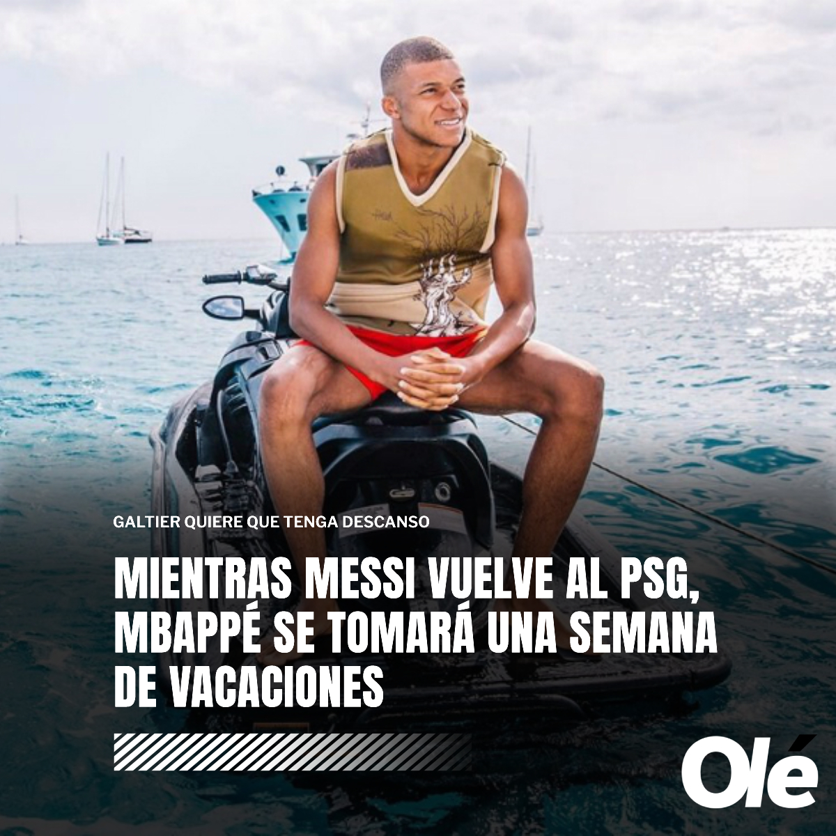 🏝️ VACACIONES PARA MBAPPÉ

El entrenador del PSG dispuso una semana libre para el francés: se había incorporado al equipo inmediatamente después de la final del Mundial

🔟🏆 Messi, por su parte, terminó su licencia y este miércoles tendrá su primer entrenamiento del 2023