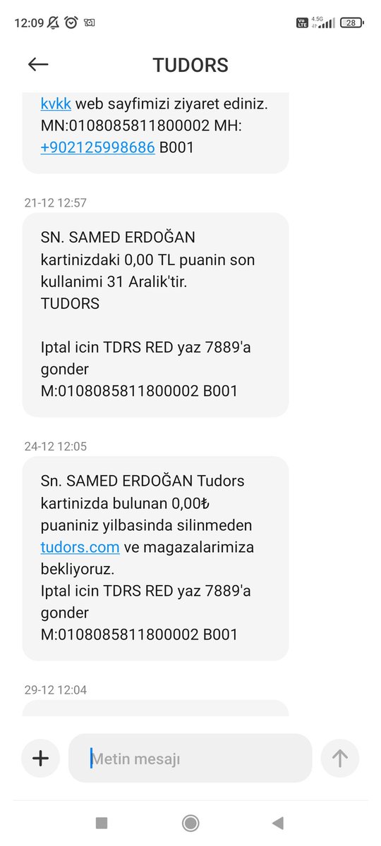 samederr's tweet photo. @tudorsofficial 

Kardeşim dalga mı geçiyorsunuz sürekli 0,00 TL puanınızı harcayın diye mesaj atıyorsunuz 🤣 https://t.co/M5G9n0U1iU