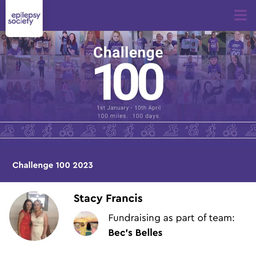StacyFranwick's tweet image. Yesterday I started 100 miles in 100 days to raise money for Epilepsy Society with Sarah Curno and Sally Walters in memory of our beautiful friend. If you can spare a few pounds to support this charity I’d be grateful 💞 epilepsysociety.enthuse.com/pf/stacy-franc…