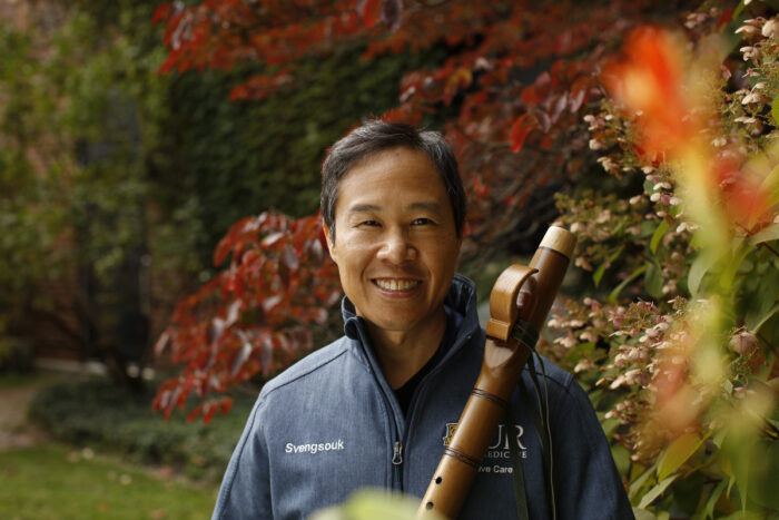 University of Rochester (@uofr) on Twitter photo Meet Jefferson Svengsouk ’05S (MBA): a professor of emergency medicine <a href="/UR_Med/">UR Medicine</a> who plays the Native American flute. An advisor for <a href="/EastmanSchool/">Eastman School</a> Performing Arts Medicine, he's learning to play therapeutic music for patients.
<a href="/rochesteralumni/">UR Alumni</a>
rochester.edu/adv/alumni-new… Meet Jefferson Svengsouk ’05S (MBA): a professor of emergency medicine <a href="/UR_Med/">UR Medicine</a> who plays the Native American flute. An advisor for <a href="/EastmanSchool/">Eastman School</a> Performing Arts Medicine, he's learning to play therapeutic music for patients.
<a href="/rochesteralumni/">UR Alumni</a>
rochester.edu/adv/alumni-new…