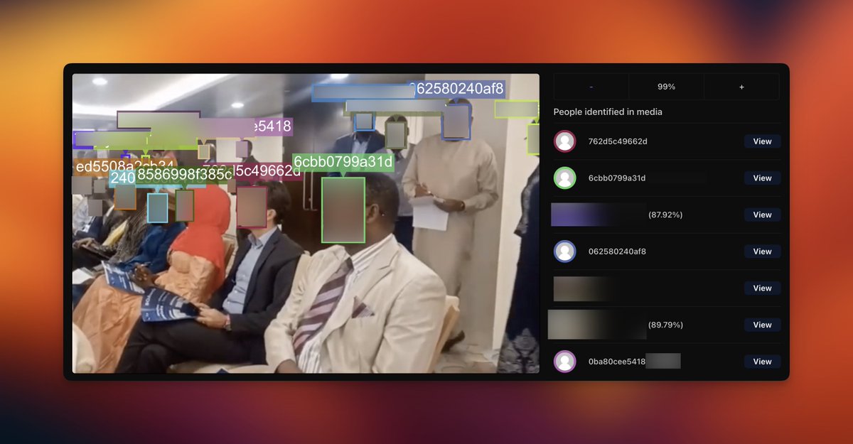 Successfully identified 100% of previously unknown individuals from a video.