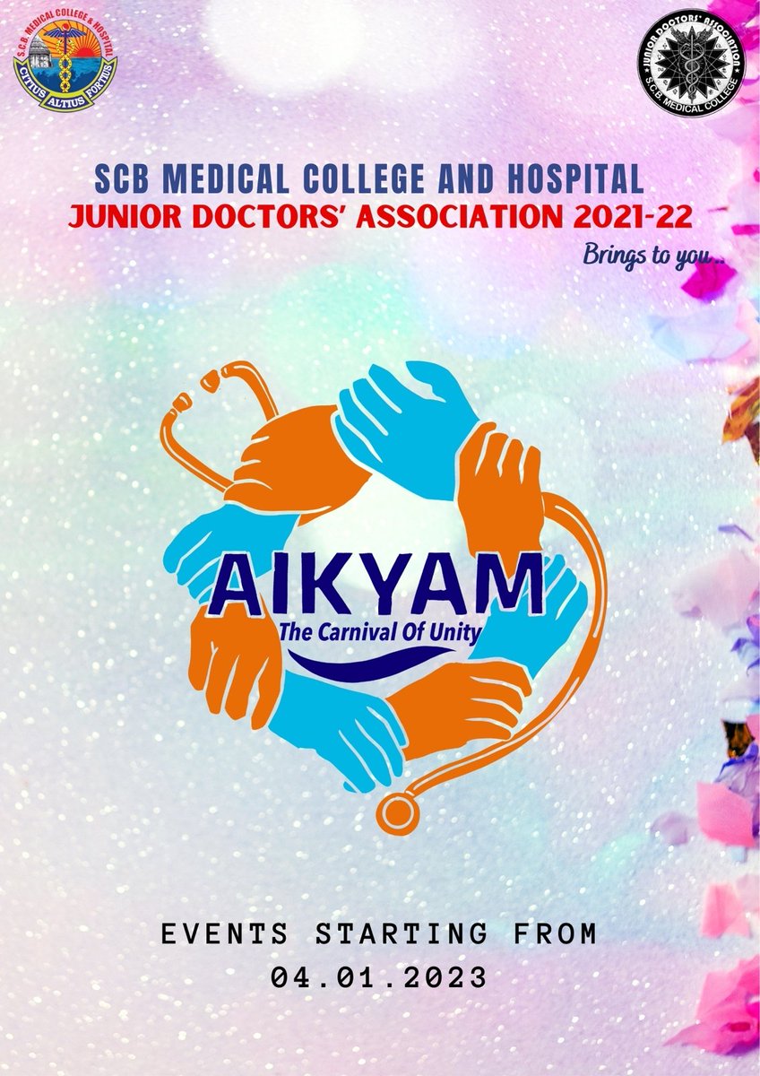 JDA is prepping up for the Annual PG Fest at SCBMCH, Cuttack....'Aikyam- The Carnival of Unity '.... 
Do join us
<a href="/DrABiswal/">Abhishek Biswal</a> <a href="/rmnaresh/">Dr Rama naresh Yadav.</a> <a href="/dr__bahal/">Biswajeet Bahal</a> <a href="/meetrakesh90/">Rakesh Paul</a> <a href="/debashisha13/">Dr. Debashisha</a> <a href="/biswa4evr/">ବିଶ୍ୱଜିତ୍ /🌍jeet 🇮🇳</a> <a href="/dr_sambhunath/">Dr SAMBHUNATH JENA</a> <a href="/ppldoctor/">Dr.Manas Ranjan Samal</a> <a href="/Dr_ajit94/">DakSahaab</a>