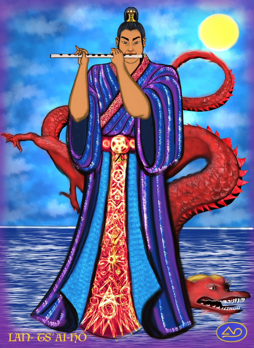 Elia42KA's tweet image. MITOLOGÍAS DEL MUNDO: #DiosesChinos 
LAN TASHIHO ( LAN CAIHE) 蓝采和, es el Séptimo de Los inmortales y no es muy conocido. Patrón y protector de horticultores y floristas
es de genero ambiguo pues se le desconoce y es tratado bien como hombre
bien como mujer