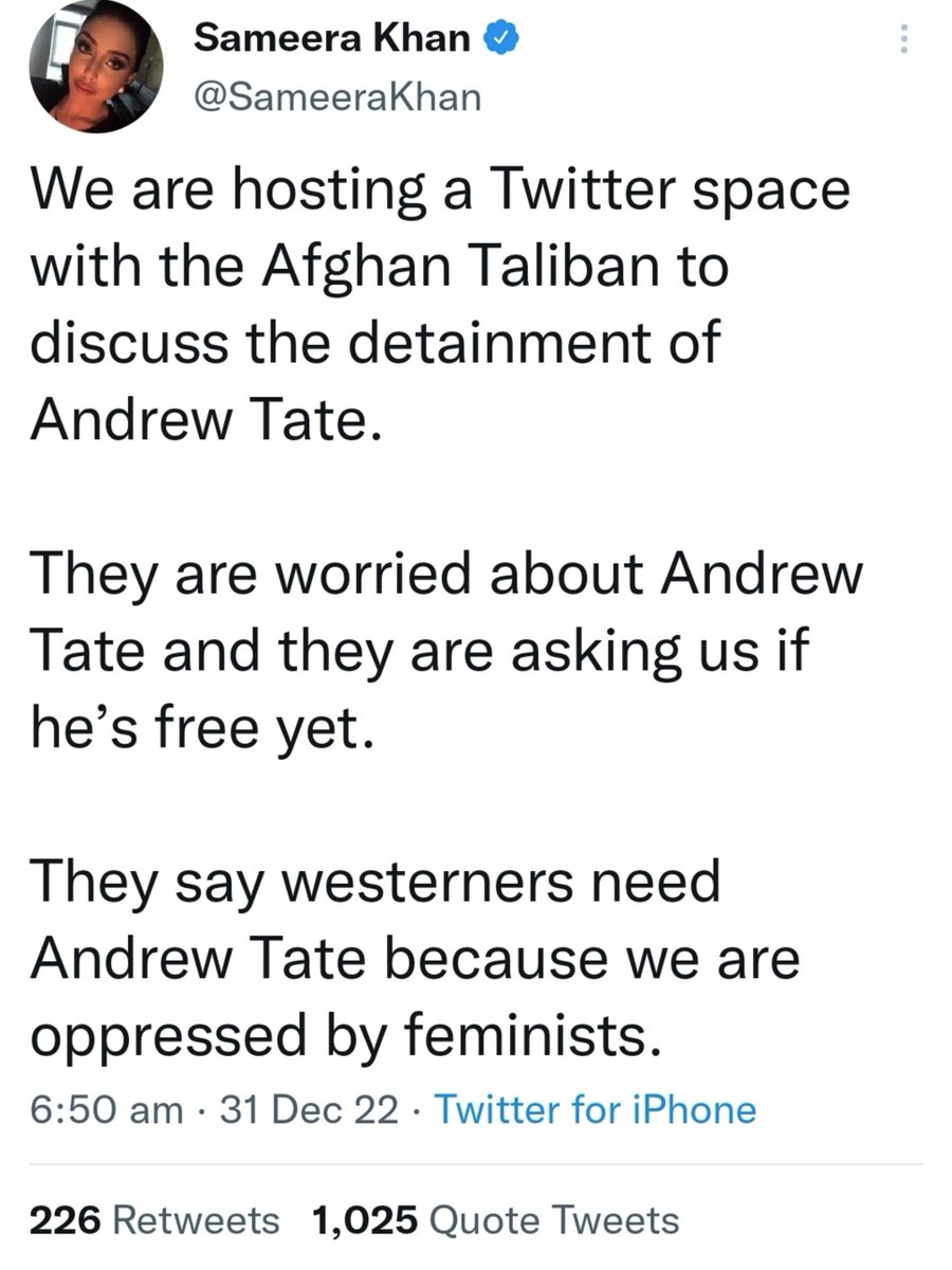 williamlegate's tweet image. THE TALIBAN HELD A TWITTER SPACE IN SUPPORT OF ANDREW TATE… NOTE, SOME TALIBAN HAVE PAID-FOR BLUE CHECKS… IS TWITTER DOING BUSINESS WITH SANCTIONED TERRORISTS? @elonmusk
