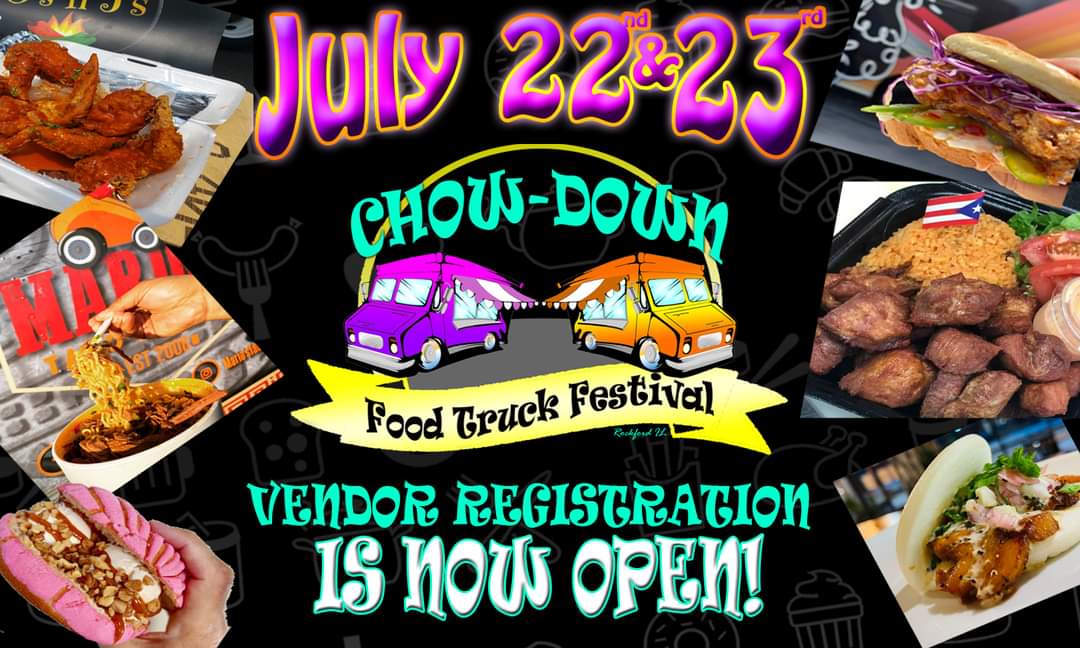 #Vendors get those apps in asap!! Our #vendorregistration is now open for this year's Rockford Chow Down!! The largest #foodtruckfest in Northern #Illinois