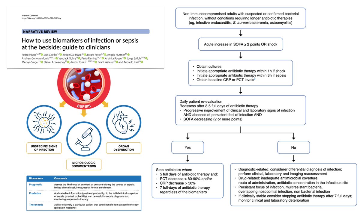 yourICM's tweet photo. Infection or #sepsis at bedside: 
🧫 how to use biomarkers? Serial determinations &amp; never as stand-alone test: do not miss clinical evaluation
🧫 pathogen‑specific &amp; host‑response biomarkers? useful to provide additional data to optimize care
🧫 future
🖇️ https://t.co/Z3Hgb2I6o1 https://t.co/bX4PanG2Et