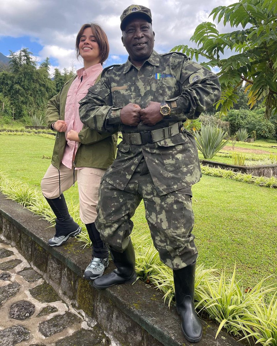 Camila_Cabello's tweet photo. i never imagined in my wildest dreams i could one day hike in the rainforest and be able to… look in the eyes of a Silverback gorilla and literally bow in his presence.  And to know that we could have an experience like this and be able to share space with these noble giants, https://t.co/ZVpqEOkfL4