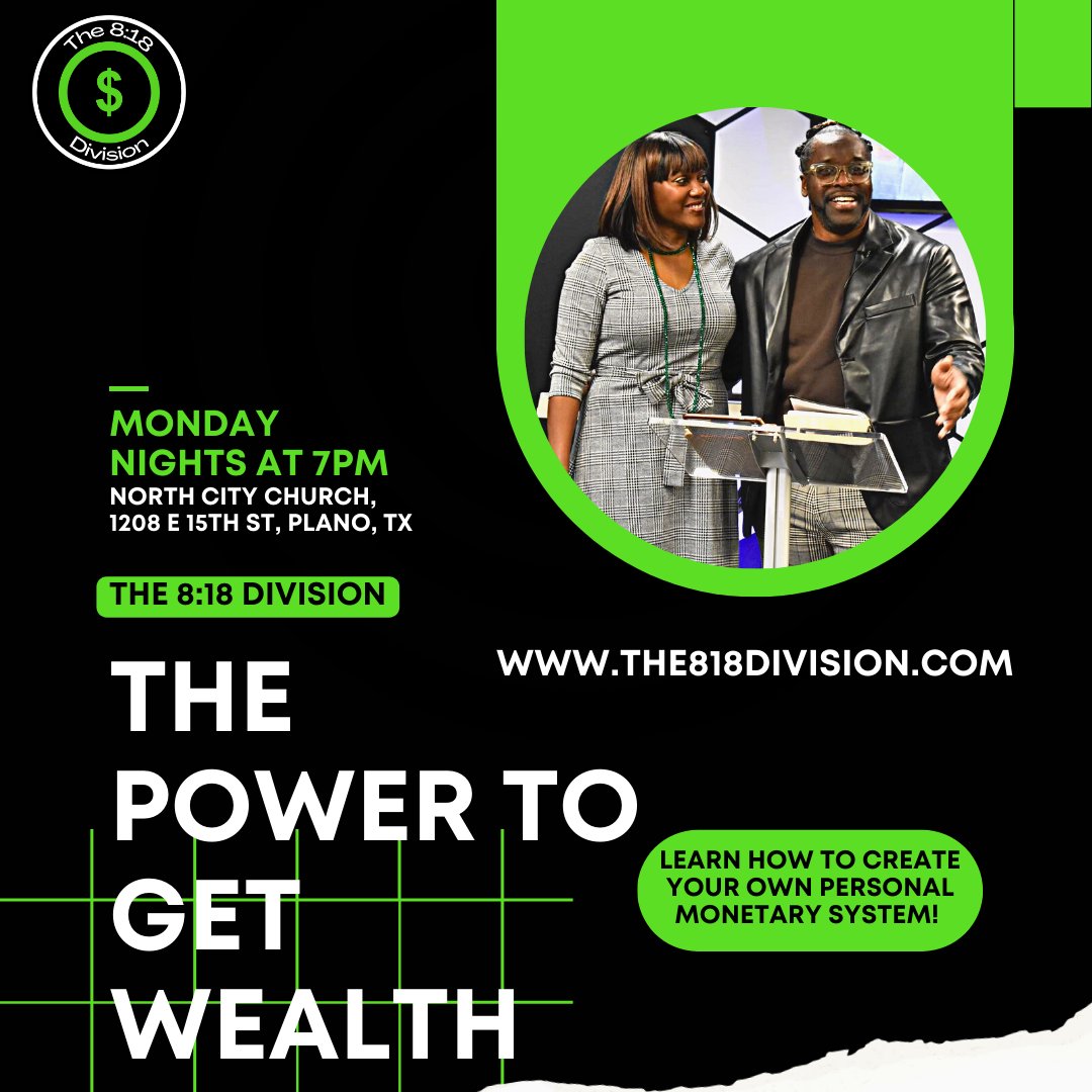 widmanuniv1's tweet photo. The 8:18 Division Wealth Class continues Monday, Jan 9th at 7pm. North City Church, 1208 E 15th St., Plano, Tx. https://t.co/mbXU3ffTgA #the818division #powertogetwealth #kingdompreneurs #wealthtraining #Christiansinbusiness #business #entrepreneurship https://t.co/7vpsSDrJ81