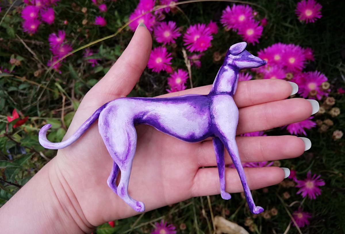 samthepriority's tweet image. Sam Winchester's shirt's purple dog made of porcelain by me 💜𓃡