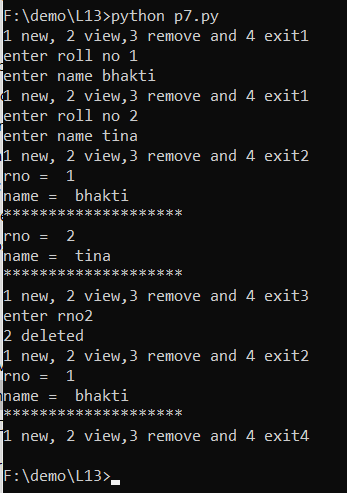 BhaktiAher6's tweet photo. Day 11 of #30DaysOfCode
✅Program for :
✔To wish the user GM / GA /GE.
✔To make a copy of a file.
✔To save student data with Class and Object.

#30daysofcode #100daysofcode #python #30daysofcodechallenge https://t.co/9cSjVTLtx5