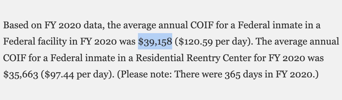 GsoWhoa's tweet photo. The annual cost of incarceration fee (COIF) per incarcerated person is more than many people make in a year. We could be funding stable housing and essential resources for folks with this money. Instead, the state opts to cage people. https://t.co/41SMw5UfrO