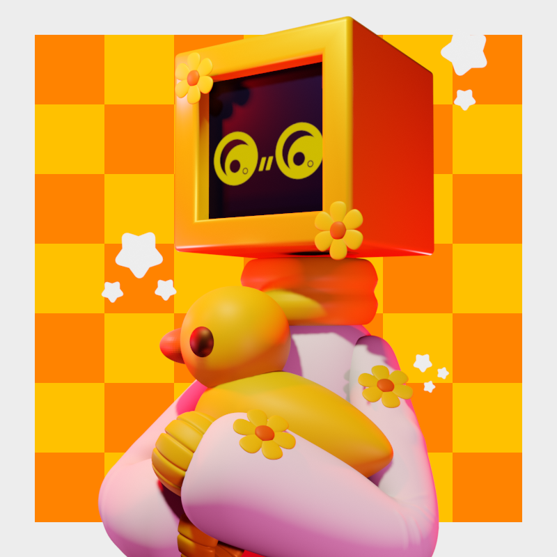 💛 I enjoyed modelling these robot/tv characters during Artfight so I made my own 🦆
(the design is still wip)