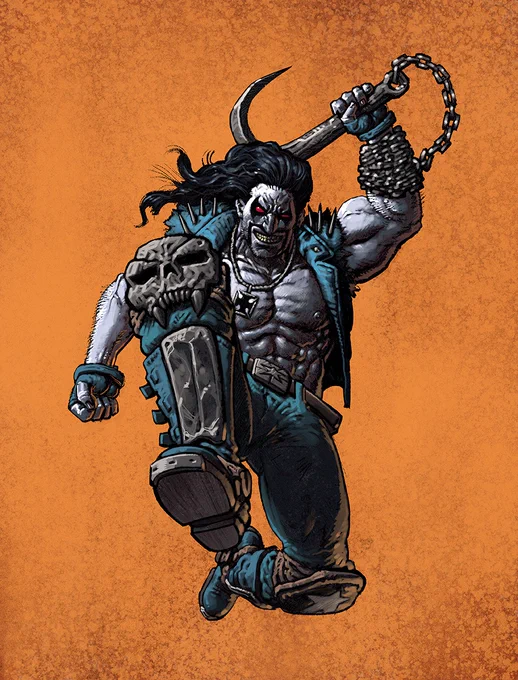 ... Then I start from the shadows towards light, the way my old man taught me (I do it in Photoshop but the principle is the same as acrylics or any other media, I guess), leaving the whites and lighest values to the very end of the process (2/2) #lobo #digitalpainting #dccomics 