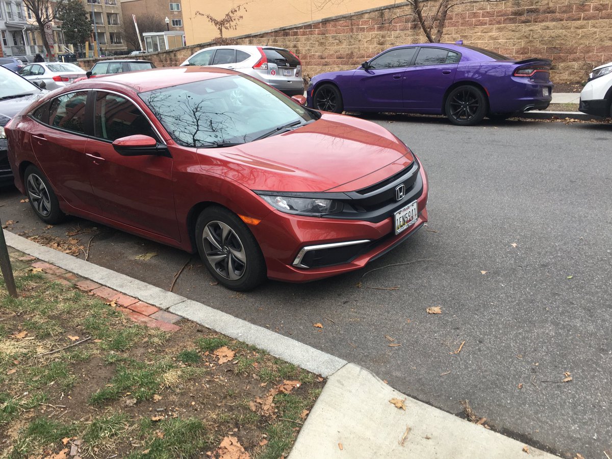 ⁦@DCDPW⁩ @311DCgov Parking enforcement please. No parking zone partially blocking driveway. Rust Honda sedan MD 1EN5941 3317 (Holmead Place NW). Please tow.
