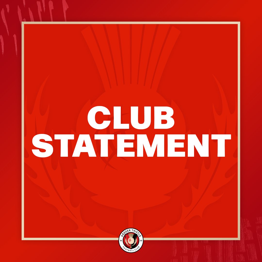 𝗖𝗟𝗨𝗕 𝗦𝗧𝗔𝗧𝗘𝗠𝗘𝗡𝗧 |

The club can announce that Development Team Manager Ryan Docherty will be stepping down from his role at the beginning of February.

Read more below... ⬇️
