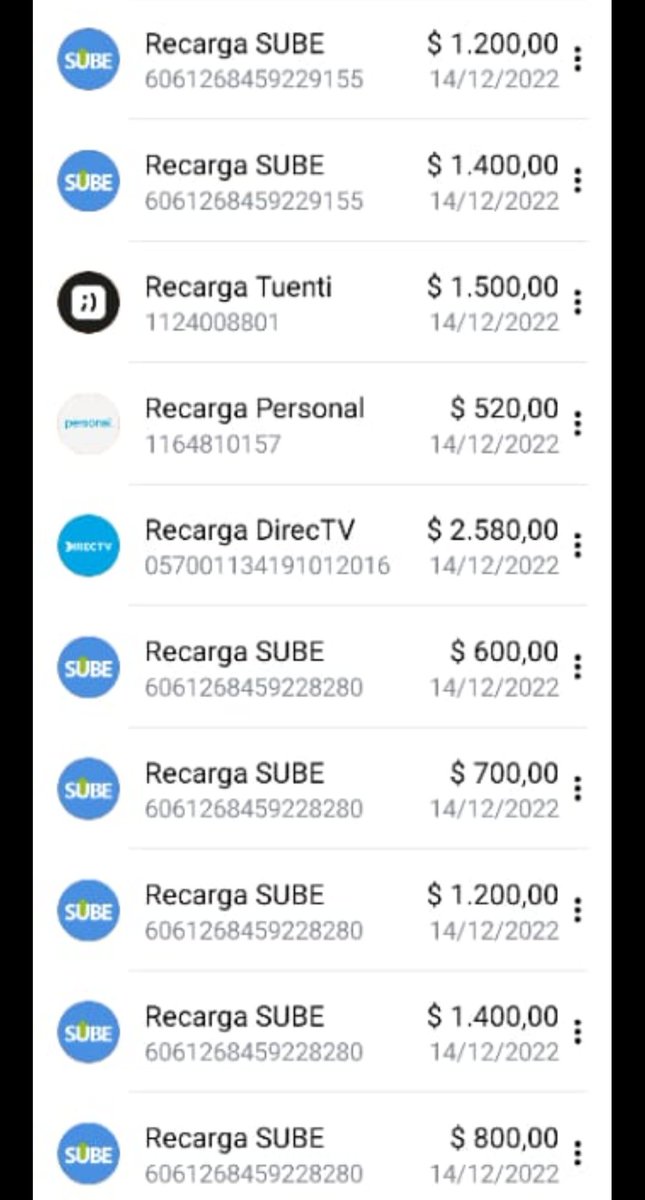 Atención ‼️ ROBO EN EL <a href="/BancoGalicia/">Galicia</a>. Va hilo con lo ocurrido…
El pasado 14 de diciembre vaciaron la cuenta de mi hijo con una serie de transferencias y "pagos". Cómo se ve en la captura, fueron operaciones sucesivas (sigue)