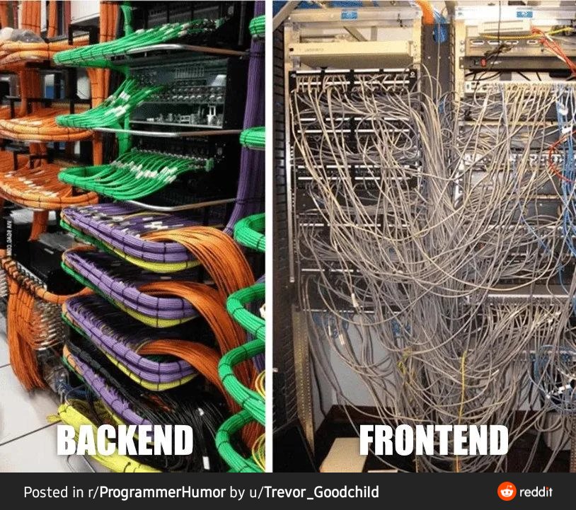 brunoborges's tweet photo. Unpopular opinion: backend is usually better architected and implemented than front end.

#Reddit https://t.co/vbNVZNasCR