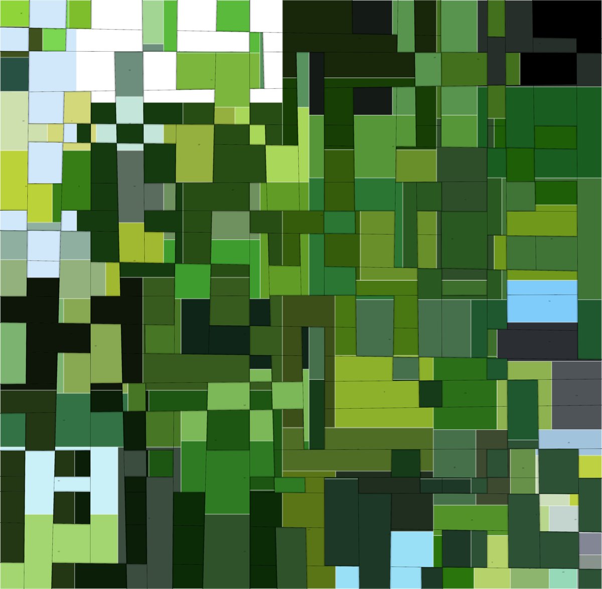 thelotteryforum's tweet photo. #green #woven #weave #treemaps using #googlecharts #abstract #art #abstractart #sky #green #black #shades #blue #abstract #art #rectangle #squares https://t.co/JxzlsfZ2Sx