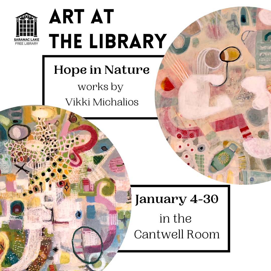 vmichalios's tweet photo. I am proud to exhibit at the Saranac Free Public Library in the Adirondacks January 4th-30th. Join us at the opening reception Jan 6th, 6-8pm. https://t.co/sA2I7CsrBk
