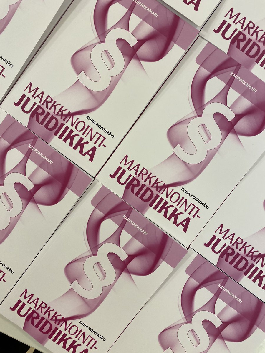 Tervetuloa mukaan Elina Koivumäen MARKKINOINTIJURIDIIKKA-kirjan striimattuun ja maksuttomaan julkistamistilaisuuteen to 12.1. klo 17. Ilmoittaudu Kauppakamarikaupasta: bit.ly/3WHaC85
#kauppakamariHEL <a href="/K2HEL/">Helsingin seudun kauppakamari</a> <a href="/ElinaKoivumaki/">Elina Koivumäki</a> #markkinointijuridiikka #kirjajulkkari