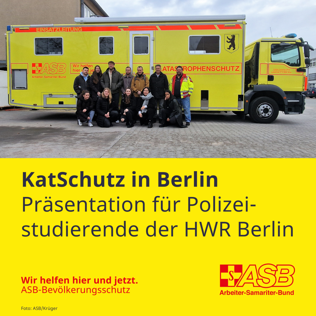 ASBinBerlin (@asbinberlin) on Twitter photo "Was ist der #Katastrophenschutz in der nicht-polizeilichen #Gefahrenabwehr?" Das haben wir heute #Polizei-Studierenden der <a href="/HWR_Berlin/">HWR Berlin</a> beantwortet und Einsatztechnik und-fahrzeuge vorgestellt. 🚓+🚑=🤝
#InKrisenKonzepteKennen #Bevölkerungsschutz #wirhelfenhierundjetzt "Was ist der #Katastrophenschutz in der nicht-polizeilichen #Gefahrenabwehr?" Das haben wir heute #Polizei-Studierenden der <a href="/HWR_Berlin/">HWR Berlin</a> beantwortet und Einsatztechnik und-fahrzeuge vorgestellt. 🚓+🚑=🤝
#InKrisenKonzepteKennen #Bevölkerungsschutz #wirhelfenhierundjetzt