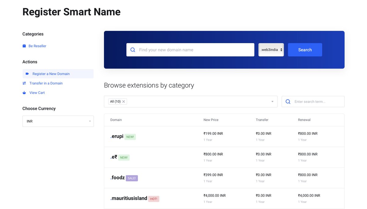 Web3Handshake's tweet photo. Register your #SmartNames on the new #Web3 #Handshake TLDs / domain extensions on https://t.co/nj1AV0N6Rc.
.e₹
.erupi
.web3india
.mauritiusisland
and more .....
#india #mauritius #tlds #smartnames https://t.co/R47efEi5No