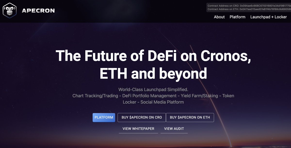 realdogen's tweet photo. I recall some frens who got into #APECRON wen it launched on CRO back in March...

Project launched recently on ETH and 40K feels like a great entry.. (800K ATH on CRO)

Team has been working on this for +8 months

https://t.co/dVXOSFDqlH

https://t.co/lvxztoB31C https://t.co/VRUbtp75t7