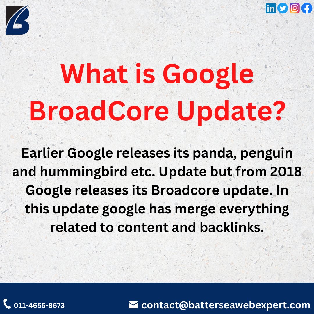 batterseaweb's tweet image. What is Google BroadCore Update? 🤔💭

#Google #broadcore #update @batterseaweb