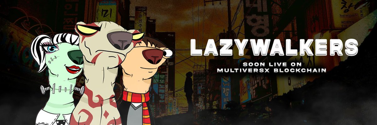 evcawolfCZ's tweet photo. 🎁 HUGE #GIVEAWAY 🎁

Original art, motivated team, active community. @lazywalkers  are coming to #MultiversX ⚒️

🥇1 $EGLD
🥈1 $EGLD
🥉0.5 $EGLD
🏅0.5 $EGLD

✅To enter:

1️⃣ Follow @lazywalkers &amp; me
2️⃣ RT &amp; Tag 3 frens

🚨MINT Q1/2023

Check them out on https://t.co/Qn84A1Xi7K https://t.co/yjCuQilYdy