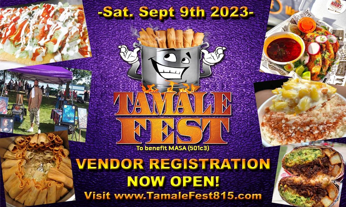 #vendors get those apps in for Tamale Fest asap!! #vendorswanted #foodfest #lowridernation #lowridershow #foodtruckfest #luchalibre #chicagofood #foodies #foodfest #musicfestival #gorockford #Illinois