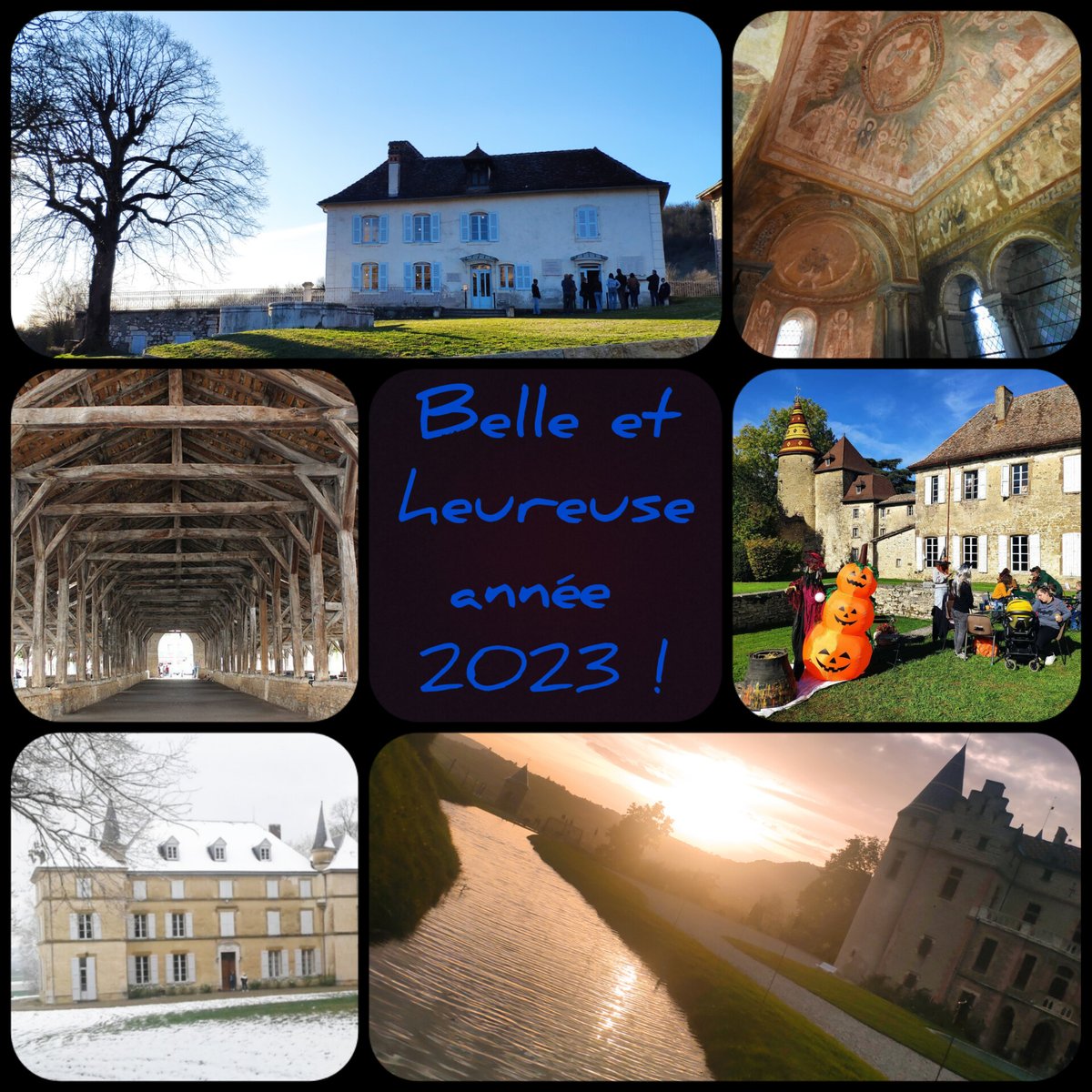 [BELLE &amp; HEUREUSE ANNÉE 2023 !]
Petit aperçu en photos de quelques-uns des lieux sur lesquels je vous propose de nous retrouver... les connaissez-vous ?
#jexplorelisere avec #ginstevevotreguidedepoche 
#guideconferencier #visitesguidees 
#isere #rhonealpes 
#bonneannee2023