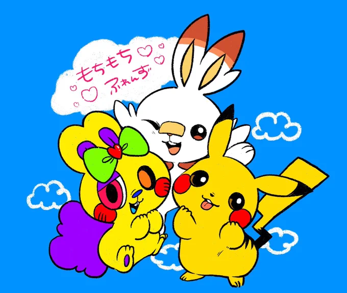 うさぎ年なファンアート#ヒバニー #エースバーン#ラビフット #ポケモン #うさぎ #セーラームーン#過去絵 #イラスト 