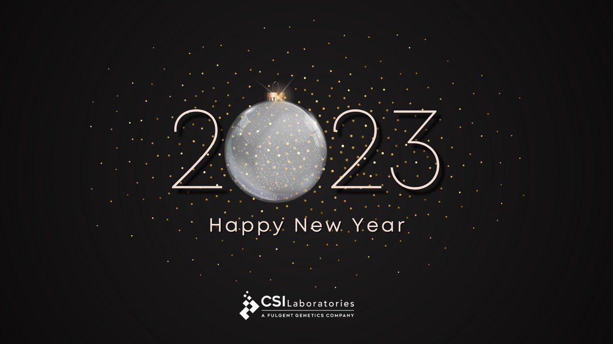 The CSI Laboratories family would like to wish everyone a happy and joyous start to the new year! If you’re in need of a trusted cancer testing partner, contact us today: bit.ly/3FBR100..

#cancerdiagnostic #cancerresearch #cancertesting #cancerlab #CSILaboratories