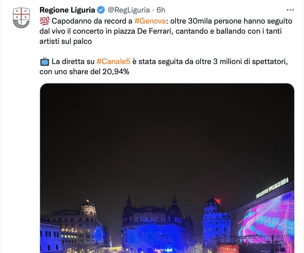 Mo pure le regioni si vantano dello share