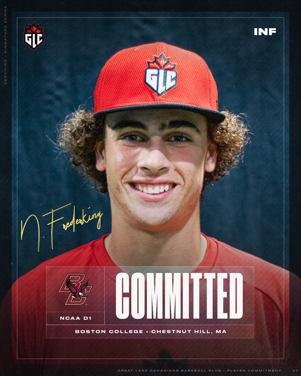 GLCanadians's tweet image. Congrats to GLC INF Nathanael Frederking on his commitment to Boston College! @BCBirdBall