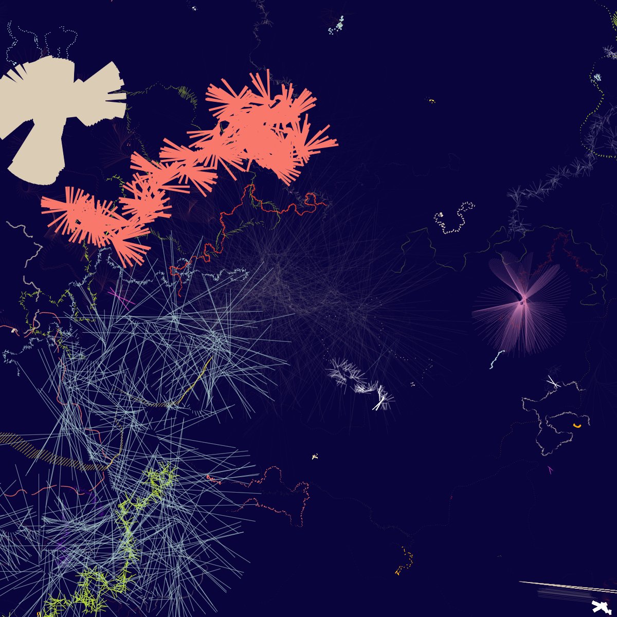 Dabid_Sirvent's tweet image. &apos;Logic Of Evolution&apos; #19 minted by @nerdcryptoart 
  
fxhash.xyz/generative/slu…