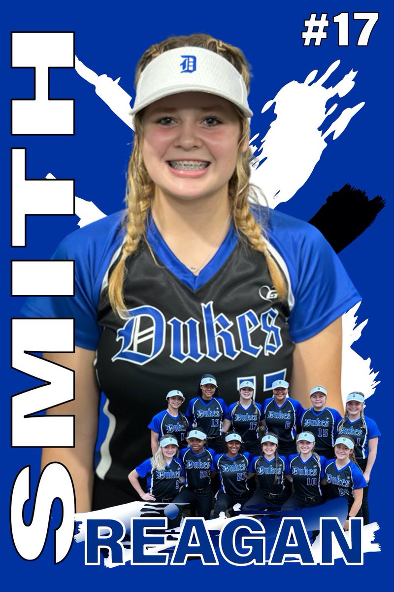 Next:
Reagan Smith. She will also be in her second season with us. This kid brings a boom to her swing in the box. We usually like her as our 3-hole hitter. Lot of power. She’s a wall behind the plate. We haven’t seen too many like her! Welcome back Reagan!!