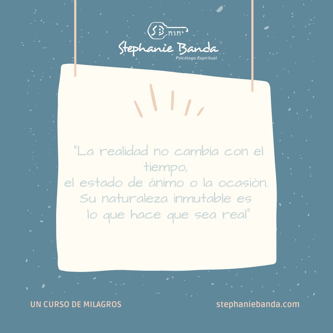 _StephanieBanda's tweet photo. Nada real puede ser amenazado.
Nada irreal existe. 
En eso radica la paz de Dios. 
UCDM ✨

@stephanie_banda_sb @idash_mx 

#PsicoterapiaEspiritual #StephanieBanda #Despierta #EntrenaTuMente https://t.co/IxZN8CQOJQ
