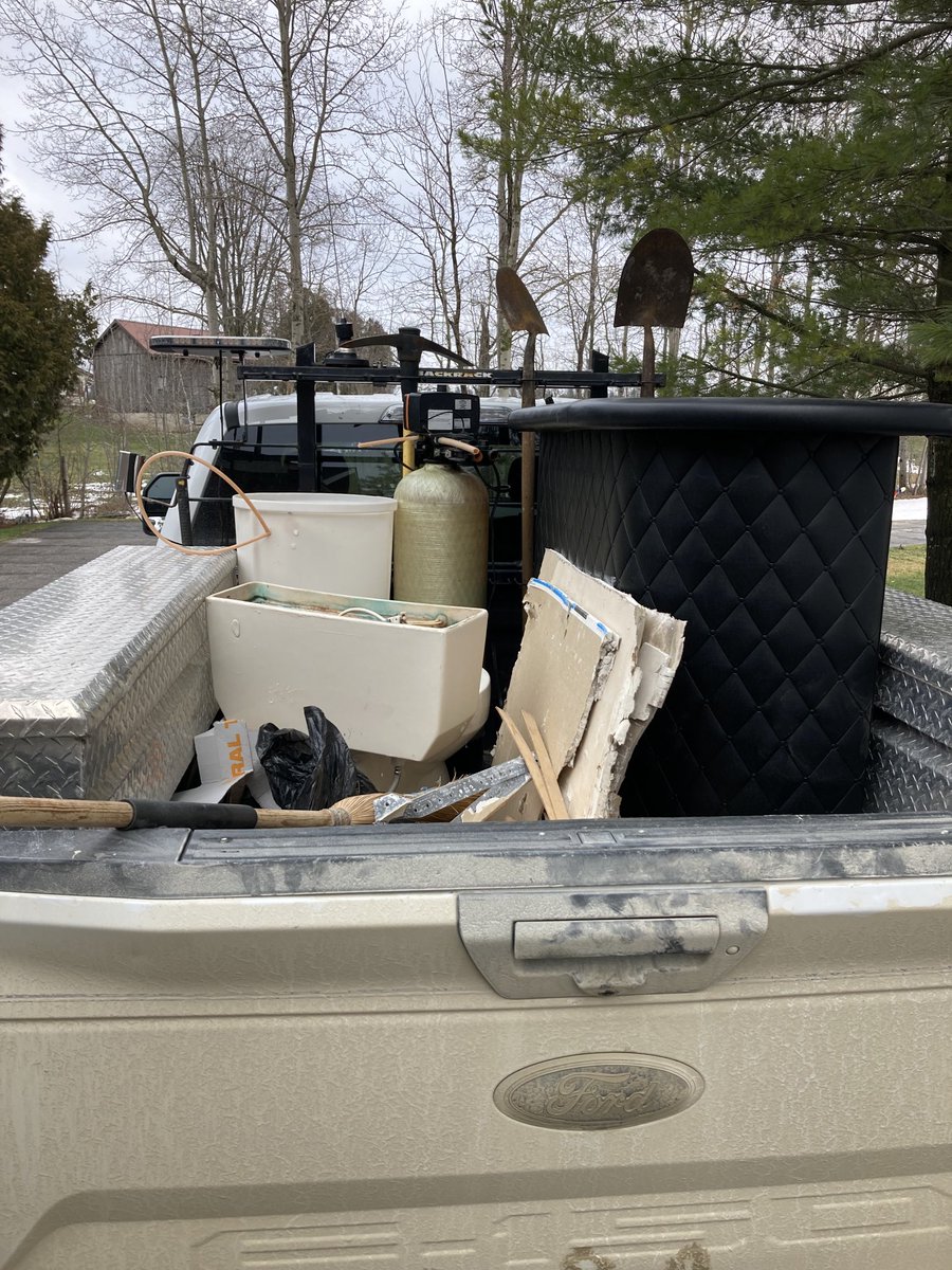 On today’s episode of the life of a road patroller we find a water softener, bar, drywall, toilet, and hard wood flooring!!!