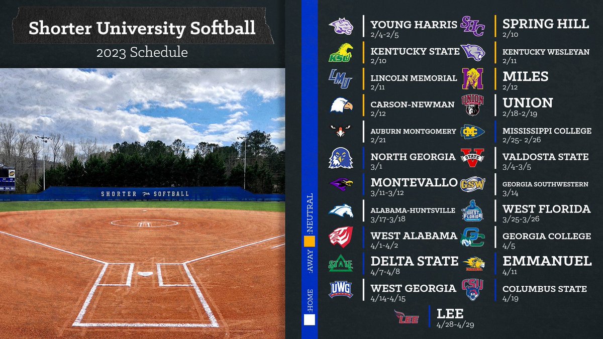 With a new year comes a new schedule! So excited to see what the 2023 season has in store!