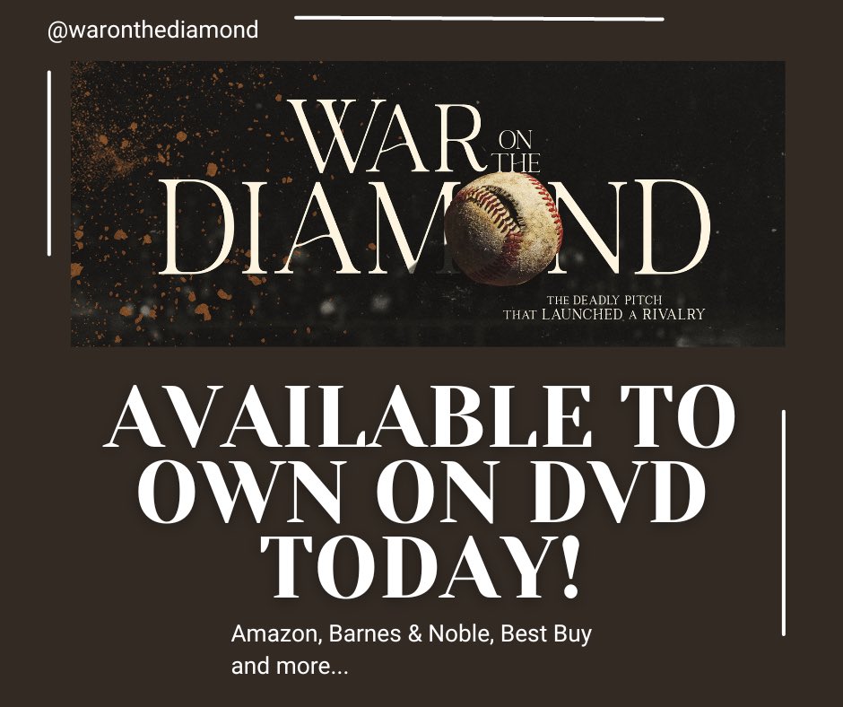 Out now on DVD! <a href="/WarOnTheDiamond/">WAR ON THE DIAMOND</a> <a href="/CleGuardians/">Cleveland Guardians</a>