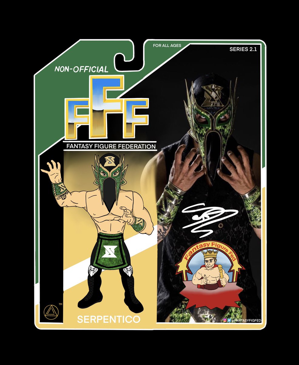 FantasyFigFed's tweet photo. Series 2.1: Serpentico @KingSerpentico The king of the serpents himself! A fan favorite stalwart of AEW and the star of the Chaos Project.
#aew #aewfanart #customwrestlingfigures #prowrestling #nylarose #customhasbro #hasbrowrestlingfigures #toyetic #actionfogures #actionfigure https://t.co/OzbIKBlBl5