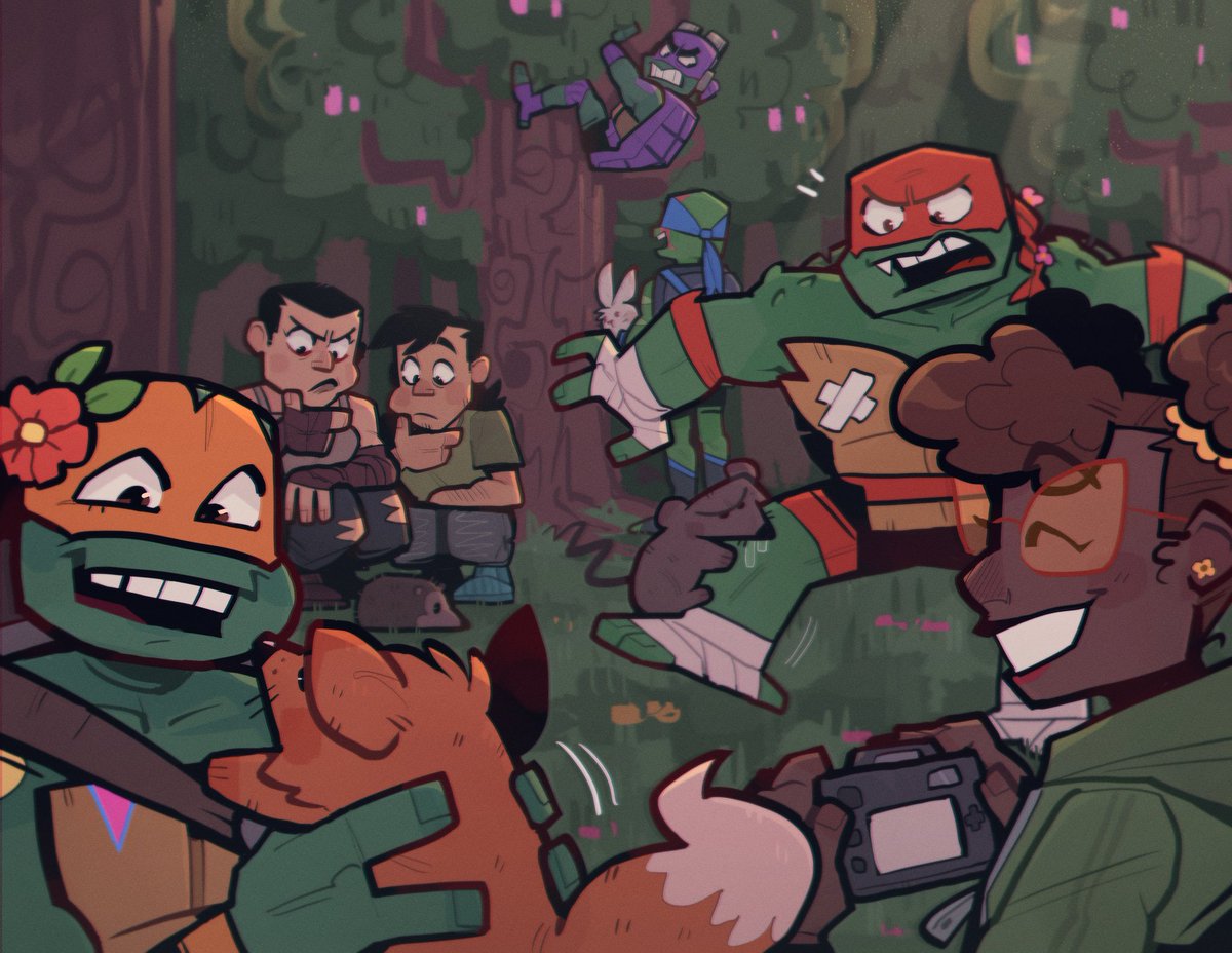 juulcheesecake's tweet image. this is my piece for the Rise Fam Calender, a fandom project i participated in! it was sm fun i hope yall enjoy!! i had may⭐⭐⭐

#rottmnt #RiseoftheTMNT #saverottmnt