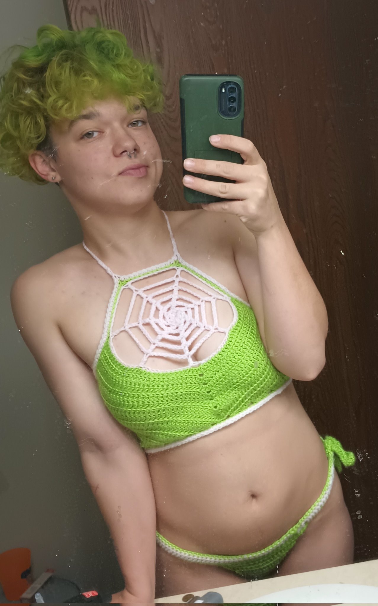 2 pic. I made this cute outfit #crochet #lingerie #sw #sexy https://t.co/097TH7jxap